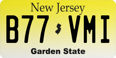 NJ license plate B77VMI