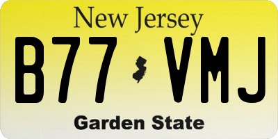 NJ license plate B77VMJ