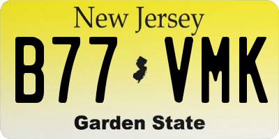 NJ license plate B77VMK