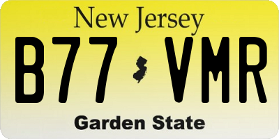 NJ license plate B77VMR