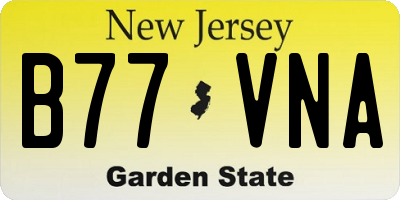 NJ license plate B77VNA