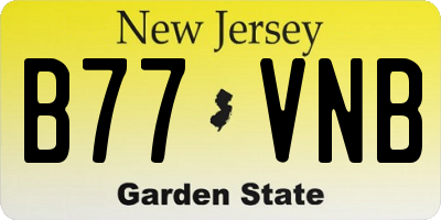NJ license plate B77VNB