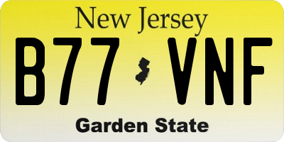 NJ license plate B77VNF