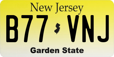 NJ license plate B77VNJ