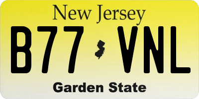 NJ license plate B77VNL