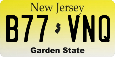 NJ license plate B77VNQ
