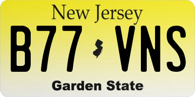 NJ license plate B77VNS