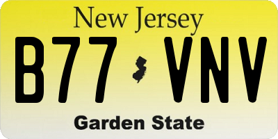 NJ license plate B77VNV