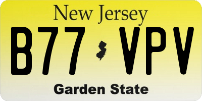 NJ license plate B77VPV