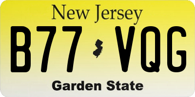 NJ license plate B77VQG
