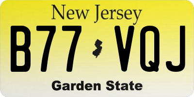 NJ license plate B77VQJ