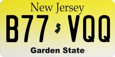 NJ license plate B77VQQ