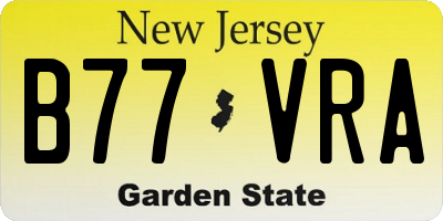NJ license plate B77VRA
