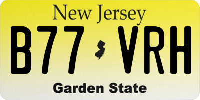 NJ license plate B77VRH