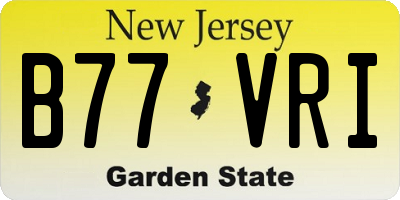 NJ license plate B77VRI