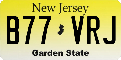 NJ license plate B77VRJ