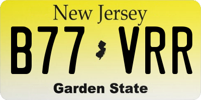 NJ license plate B77VRR