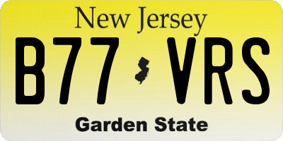 NJ license plate B77VRS