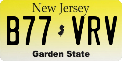 NJ license plate B77VRV
