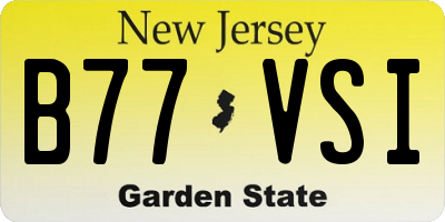 NJ license plate B77VSI