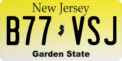 NJ license plate B77VSJ