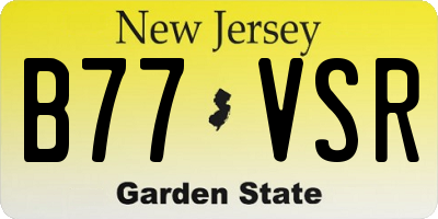 NJ license plate B77VSR