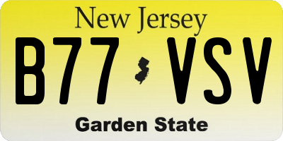 NJ license plate B77VSV