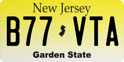 NJ license plate B77VTA