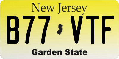 NJ license plate B77VTF