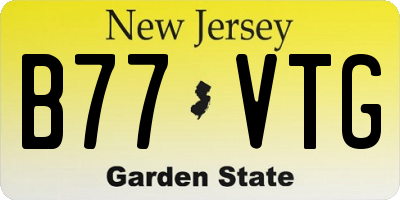 NJ license plate B77VTG