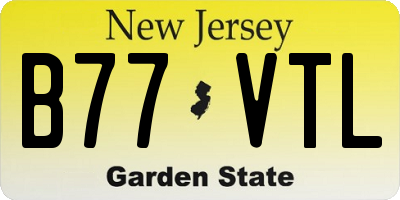 NJ license plate B77VTL