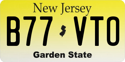 NJ license plate B77VTO