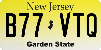 NJ license plate B77VTQ
