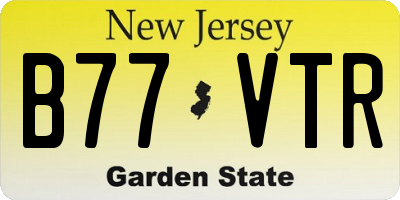 NJ license plate B77VTR