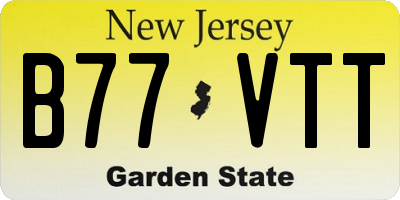 NJ license plate B77VTT
