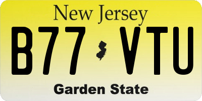 NJ license plate B77VTU