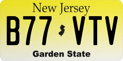 NJ license plate B77VTV