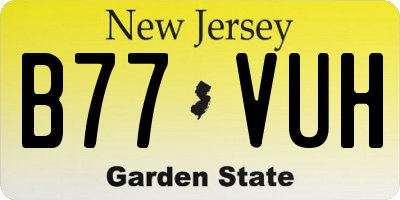 NJ license plate B77VUH
