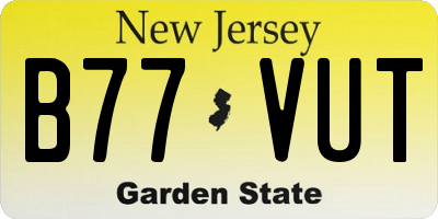 NJ license plate B77VUT