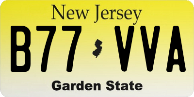 NJ license plate B77VVA