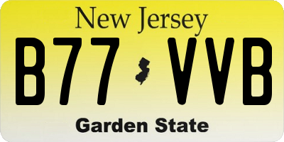 NJ license plate B77VVB
