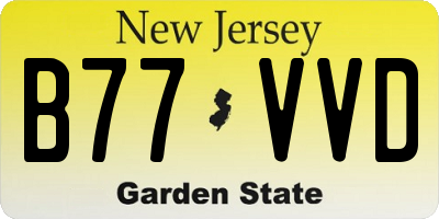 NJ license plate B77VVD