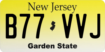 NJ license plate B77VVJ