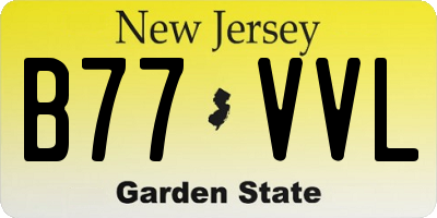 NJ license plate B77VVL