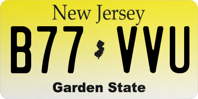 NJ license plate B77VVU