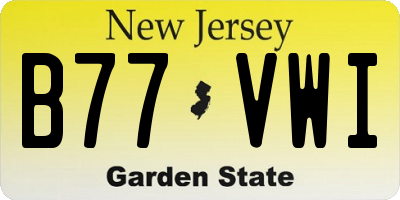 NJ license plate B77VWI