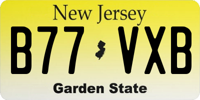 NJ license plate B77VXB