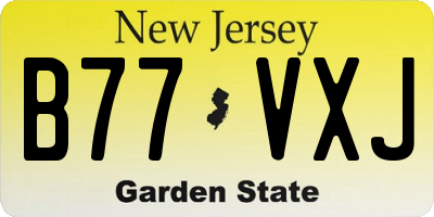 NJ license plate B77VXJ