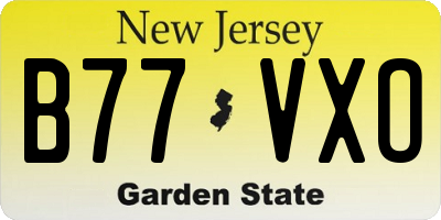 NJ license plate B77VXO