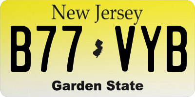 NJ license plate B77VYB